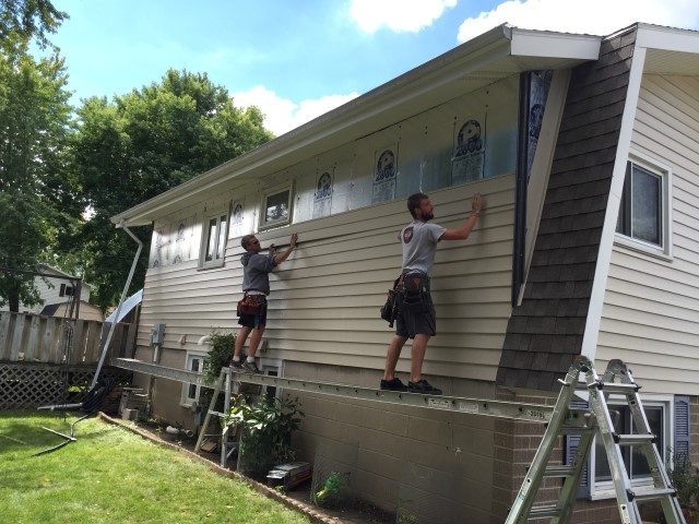 Seamless Siding installation