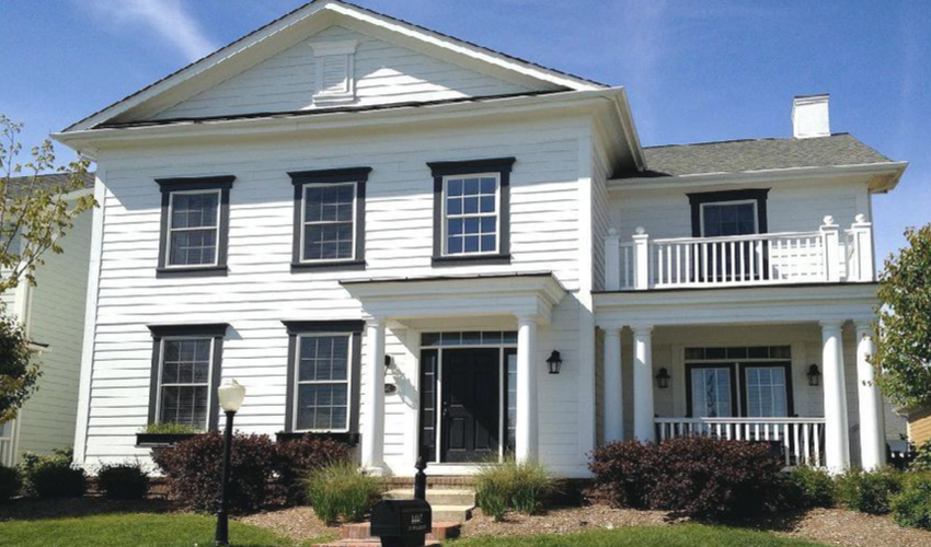 White House With Black Trim  White exterior houses, Black trim